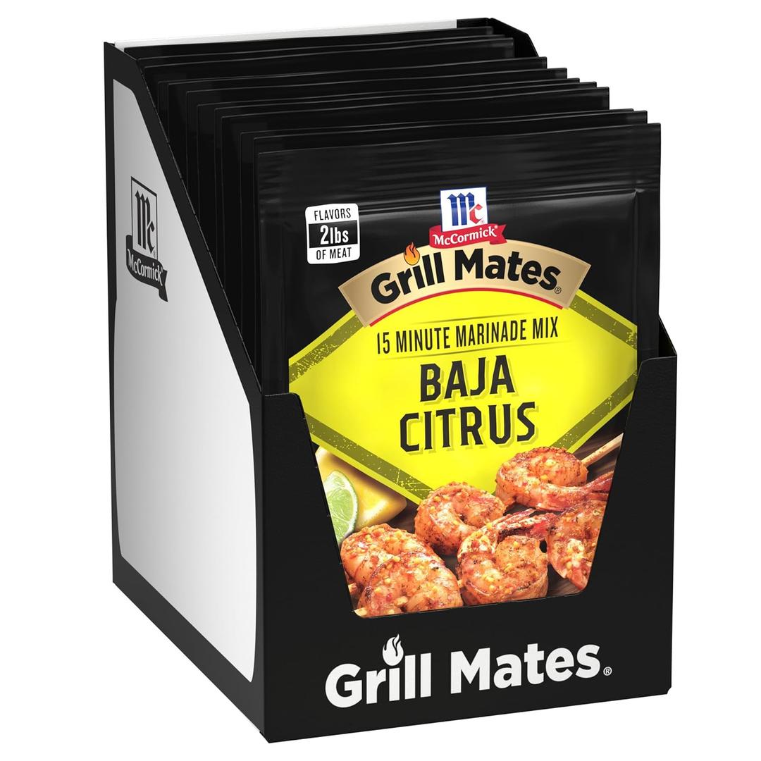 McCormick Grill Mates Baja Citrus Marinade Mix, 1 oz (Pack of 12) (EXP 03/26/28)