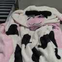 Unisex Adult Onesie Pajamas Animal Cosplay Halloween Costume One Piece Plush Sleepwear Homewear (Medium, Cow)