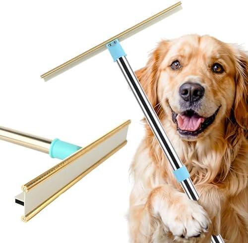 Carpet Rake for Pet Hair Removal Broom – 50'' Adjustable Long Handle Dog Hair Remover Tool, Carpet Brush for Pet Hair Fur, Carpet Scraper for Rugs, Reusable Pet Hair Removal Tool