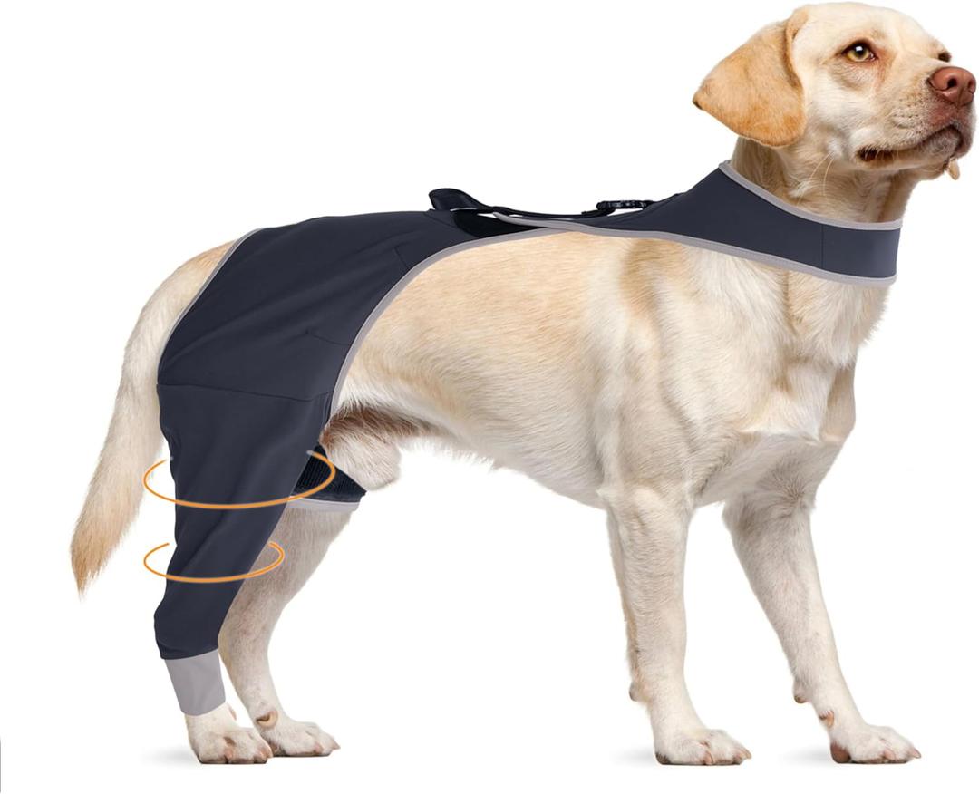 Dog Leg Sleeve to Prevent Licking, Comfortable, Bite-Resistant, Breathable, Professional Recovery Clothing, Wound Protection, Cone Collar Alternative, L