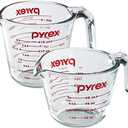 Pyrex Prepware 2-Piece Glass Measuring Set, 1 and 2-Cup, 2 Pack, Clear
