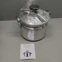 Luxshiny Stainless Steel Pressure Cooker Gas Stove Top Pressure Canner 7.4Quart/7L Safety Aluminum Canning Pot Household Cooker Pot Silver