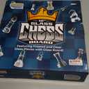 Gamie Premium Glass Chess Set, 10 Inch - Elegant Design - Durable Build - 32 Frosted and Clear Pieces - Felted Bottoms - Easy to Carry - Stable & Fully Functional for Chess Lovers