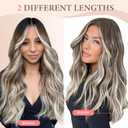 Fliace Clip in Hair Extensions for Women Brown with Blonde Highlights Long Wavy Hair Extensions Clip Ins 6PCS 20 Inch Synthetic Soft and Natural Thick Hair Pieces for Women