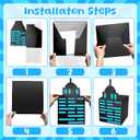 Large Super Theme Hero Party Photography Backdrop for Hero Birthday Decorations Skyscraper Decor Boxes Include 12 Skyscraper Boxes 10 Stickers 3 Roof Decor for Super Theme Party Supplies(Hero 25 Pcs)