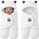 Lilian&Gema Swaddles for Newborns, Baby Swaddle Blanket for Newborn 0-4 Months, Cute Bear Swaddle Wrap for Baby Boys Girls, Plush Receiving Blankets for Newborn Registry