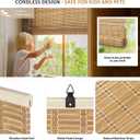 LazBlinds Cordless Bamboo Blinds, Roll Up Shades for Windows, Light Filtering Hanging Window Blinds, Bamboo Shades for Patio Indoor/Outdoor Porch, 23'' W x 72'' H, Brown206