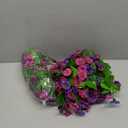 Artificial Fake Hanging Flowers Plants for Outdoor Spring Summer Decoration, 2PCS Faux Silk Morning Glory Long Vines Stems UV Resistant Look Real for Outside Home Porch Patio(Violet Red Purple)