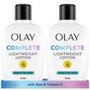 Olay Complete Lotion Moisturizer with SPF 15 Sensitive, 6.0 oz each, 2-pack