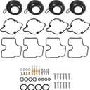 WFLNHB 4 x Carburetor Plunger Diaphragm Repair Kit Replacement for Honda | Replacement for CBR600 F4 1999 2000