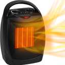 GiveBest Portable Electric Space Heater, 1500W/750W Ceramic Heater with Thermostat, Heat Up 200 Square Feet in Minutes, Safe and Quiet for Office Room Desk Indoor Use (Black)