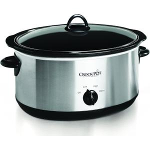 Crock-Pot Large 8 Quart Oval Manual Slow Cooker Stainless Steel (SCV800-S)