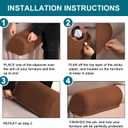 Turquoize Stretch Armrest Covers for Chairs and Sofas Couch Arm Covers for Sofa Spandex Jacquard Armrest Cover Anti-Slip Furniture Protector Armchair Slipcovers for Recliner Set of 2, Caramel