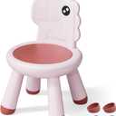 KidBloom Toddler Chair, Reinforced Kids Chair, Dinosaur Plastic Child Chair for Toddlers 13 with Supportive Backrest, Pink