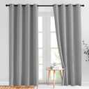 NICETOWN Light Gray Blackout Curtains 84 inch Long for Bedroom - Thermal Insulated Solid Grommet Light Blocking Window Curtains & Drapes for Living Room (2 Panels, 52 x 84 Inch, Silver Grey)