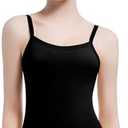 Spoxiyue Women's Nude Camisole Leotard with Straps - Perfect for Girls' Dance and Gymnastics L