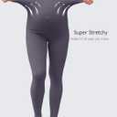 Women's Maternity Leggings Over The Belly - Ultra Stretchy Soft Bump Support Workout Activewear Yoga Pregnancy Pants (2 Pack-black/Leaden Grey)