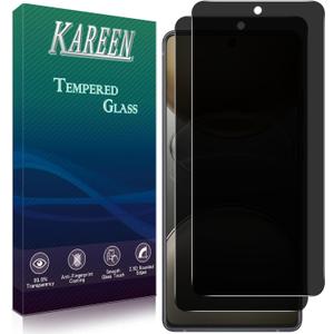 KAREEN 2 Pack Privacy Screen Protector for Samsung Galaxy A71 / A72 / A73 Anti Spy Private Tempered Glass, Anti-Scratch, Bubble Free