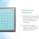 Z CARBONCOOL LT Plus OMNIPHASE Phase Change Material Memory Foam Pillow - Continual Temperature Regulation with Cool Surface - Mid-Loft - Queen