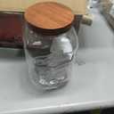 Mustry Glass Drink Dispenser for Parties, 1 Gallon Beverage Dispenser with Spigot Solid Stainless Steel, Used as Lemonade Dispenser Sun Tea Jar Kombucha Jar, Set of 2