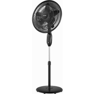 PELONIS PFS45A5BBB 18 inch 5-Blade Oscillating, Adjustable Standing Pedestal Remote, LED Display, 5 Speed Setting and 7-Hour Timer Fan, Black