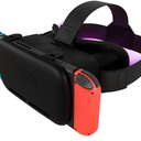 Orzly VR Headset Designed for Nintendo Switch & Switch OLED Console with Adjustable Lens for a Virtual Reality Gaming Experience and for Labo VR  Black  Gift Boxed Edition