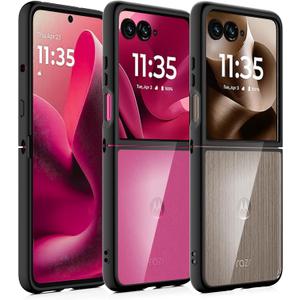 for Motorola Razr Ultra-2025 Case: Military-Grade Shockproof Phone Cover, Anti-Scratch & Reinforced Bumpers - Clear-Black