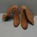 Erocalli Suede Tall Long Fall Boot Brown Knee High Boots for Women Round Toe Winter Side Zipper Chunky Block Heel 2026, Size 9