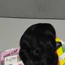 MISSQUEEN Short Wavy Black Wig with Bangs, Short Black Bob Wigs for Women, Wavy Bob Wig with Bangs Synthetic Natural Looking Heat Resistant Fiber Wigs