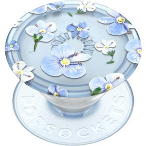 PopSockets Phone Grip with Expanding Kickstand, Adhesive Grip - Translucent Blue Fields (2 pack)