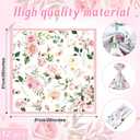 12 Pcs Floral Cloth Napkins 20'' x 20'' Washable Dinner Tea Party Napkins for Kitchen Party Wedding Restaurant Indoor Outdoor Botanical Fresh Spring Summer, 20.1" x 20.1"