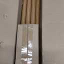 QDWIS Boho Natural Wood Curtain Rods for Windows 48 to 84 inch 1" Adjustable Heavy Duty Curtain Rod with Handmade Wood Grain Design Decorative Drapery Rods for Living Room Bedroom Outdoor