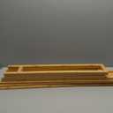 VASMIA 70.9 Inch Narrow Console Table with Outlet, Bamboo Behind Couch Sofa Table, Skinny Hallway Table for Entryway Living Room, Foyer, Natural