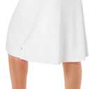 Women's Midi Length Skorts Skirts with 3 Pockets Modest Skirts Women's 24" Knee Length Skort (White, S)