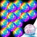 Hungdao 36 Pcs LED Beach Ball 5 Inch Mini Light up Inflatable Beach Balls Glow in The Dark Balls for Adults Sports Floating Summer Swimming Pool Favors, (Pink)