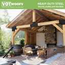Pergola Bracket kit 6" x 6",3-Way T-Shaped Bracket Woodworks Pergola kit for Wood Beam (Actual: 5.5" x5.5'') Outdoor Gazebos,Patio Pergolas,Log Cabins (1 Pack)