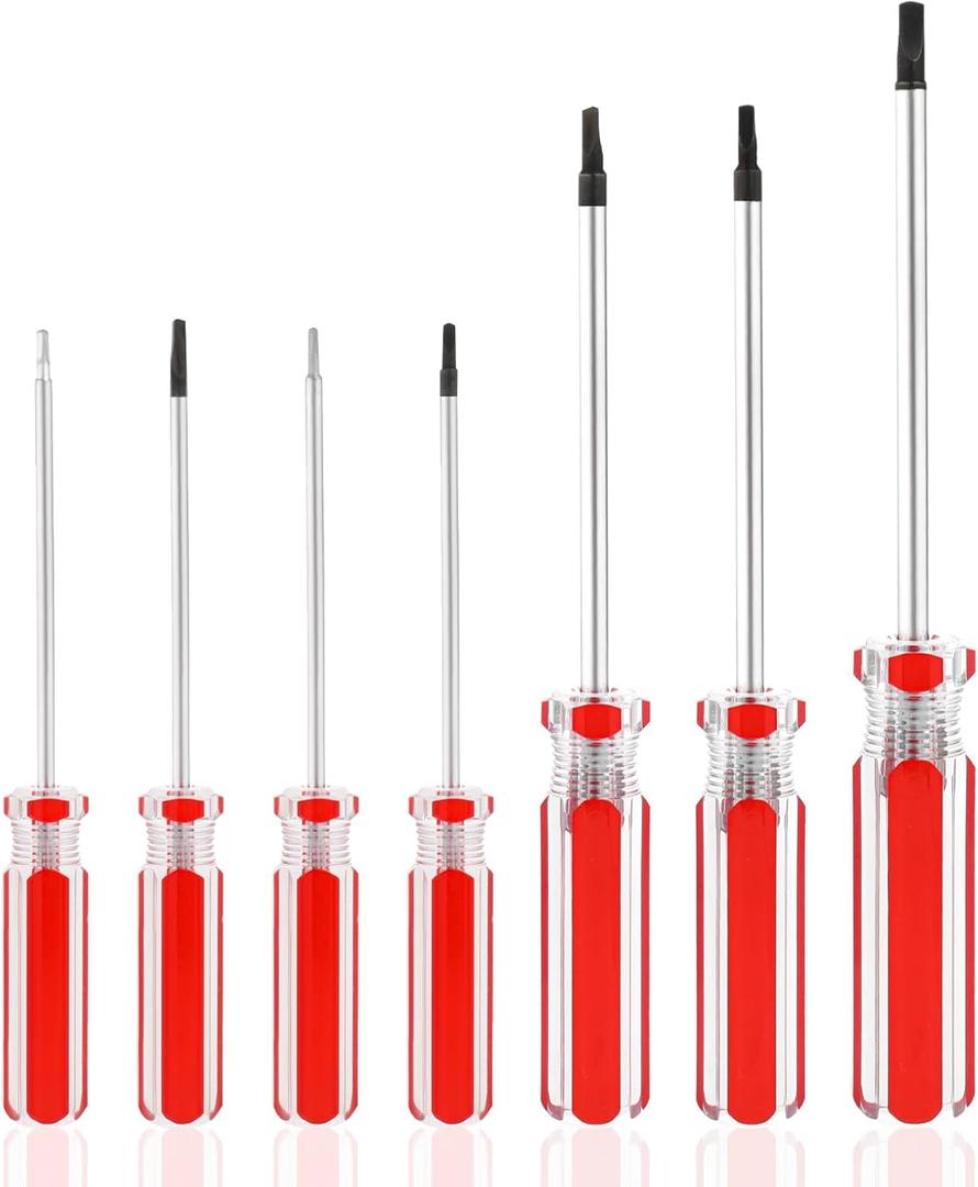 Triangle Screwdrivers Set 7 Sizes 1.4mm 1.8mm 2.0mm 2.3mm 2.7mm 3.0mm 4.2mm, Magnetic Triangle Screwdriver Bits Screw Triangle Head for Toys and Battery Change