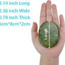 4Pcs Hot Massage Stones Set Natural Green Jade Heated Warmer Stone for Spa Massage 2.36 x 3.14in (6x8cm)