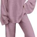PRETTYGARDEN Lounge Sets for Women Two Piece Sweaters Pajama Set Fall Fashion 2026 Loungewear Outfits Matching Winter Clothes (Bean Paste Purple, X-Large)