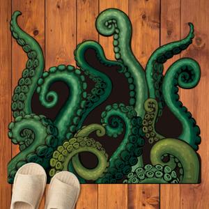 CZYY Cthulhu Tentacles Bath Mat Microfiber Water Absorbent Octopus Rug Anti-Slip Backing 27.5"x23.6" - Unique Gift & Decor for Tabletop RPG Gamers, HP Lovecraft Fans and Nautical Enthusiasts (1'11" x 2'4" (Rectangular))