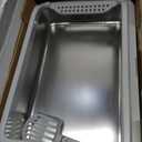 Stainless Steel Low Entry Cat Litter Box, Large Odor-Free High-Sides | Low entry for easy access, suitable for senior & all cats, entry grid cleans paws, non-slip rounded edges, scoop included