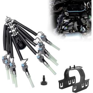 FJ504 Spider Fuel Injector w/Bracket Compatible for 1996-2002 Suburban Express Savana Suburban Escalade 5.0L 5.7L V8 8 Cylinder Fuel Injectors