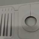 17.7'' Folding Faucet Mat for Kitchen Sink Splash Guard[7 Slope Fast Self-draining][Snap Lock Fit] Kitchen Sink Faucet Mat Splash Guard Kitchen Sink Area Water Splash Guard Behind Faucet Draining Mat (Light Gray)