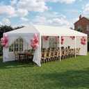 HOTEEL 10x30 FT Party Tent Outdoor Canopy Tents for Parties with 8 Removable Sidewalls, Carpas para Fiestas Waterproof for Gazebo Large Backyard Shelter Patio Wedding Events Tent BBQ