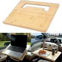 Essential Steering Wheel Tray - Car Table for Meal, Multipurpose Steering Wheel Table for Travelers, Table and Laptop Holder, Laptop Tray for Work