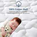 CozyLux Queen Mattress Pad - Cotton Cooling Queen Mattress Topper up 8-21" Deep Pocket Quilted Fitted Mattress Cover, Breathable & Soft Mattress Protector, 450GSM Thick Pillow Top (60"x80", White)