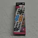 GE BigEZ OneTouch Big Button Universal TV Remote for Seniors, Easy to Use, Replacement Remote for Samsung, LG, Sony, Vizio, Roku TV, Streaming Players, Backlit Buttons, 2 Device, White, 84666