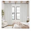 Natural Pinch Pleated Linen Blackout Curtains 84 Inch Length 2 Panels for Bedroom Living Room Darkening Thermal Insulated Cream Birch Boho Neutral Back Tab Pinch Pleat Lined Window Curtain 84 Inches
