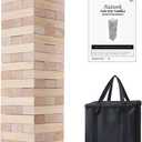 SHAREWIN Nattork Giant Tumbling Tower (Stack from 1.77Ft to 4+ Ft), Wood Stacking Giant Blocks Game| Made from Premium Pine Wood| Ideal for Family, 54PCS