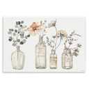 Stupell Industries Antique Floral Bouquets Flowers Glass Jar Painting, Wall Plaque, 13 x 19